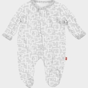 Gray A-mazing Hedgehogs Modal Magnetic Footie